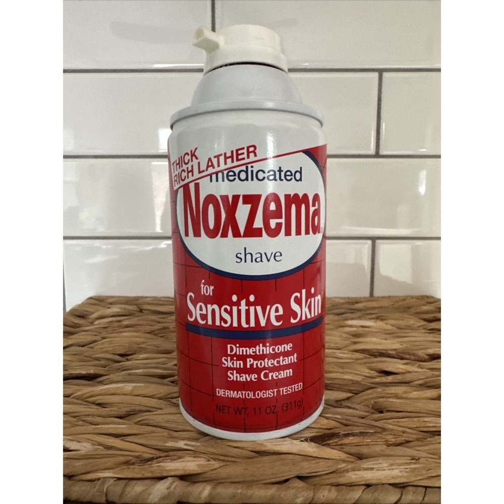 Noxzema Shave Cream for Sensitive Skin Red Can - 11oz - Discontinued No Lid